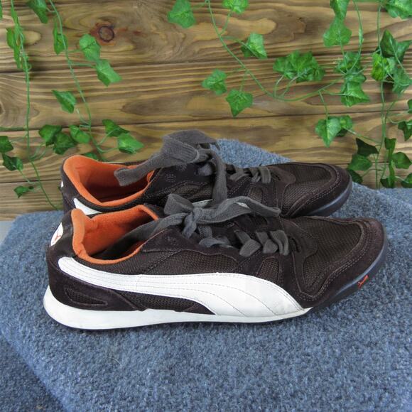 PUMA Men's Sneaker Brown Leather Size 10.5 Medium‎ Used 2025 - Picture 3 of 6